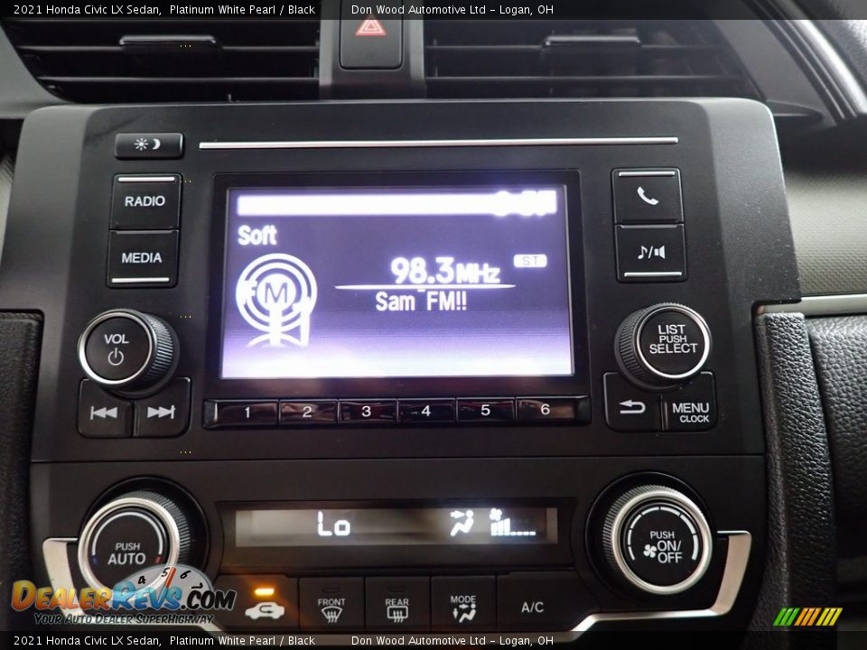 2021 Honda Civic LX Sedan Platinum White Pearl / Black Photo #2