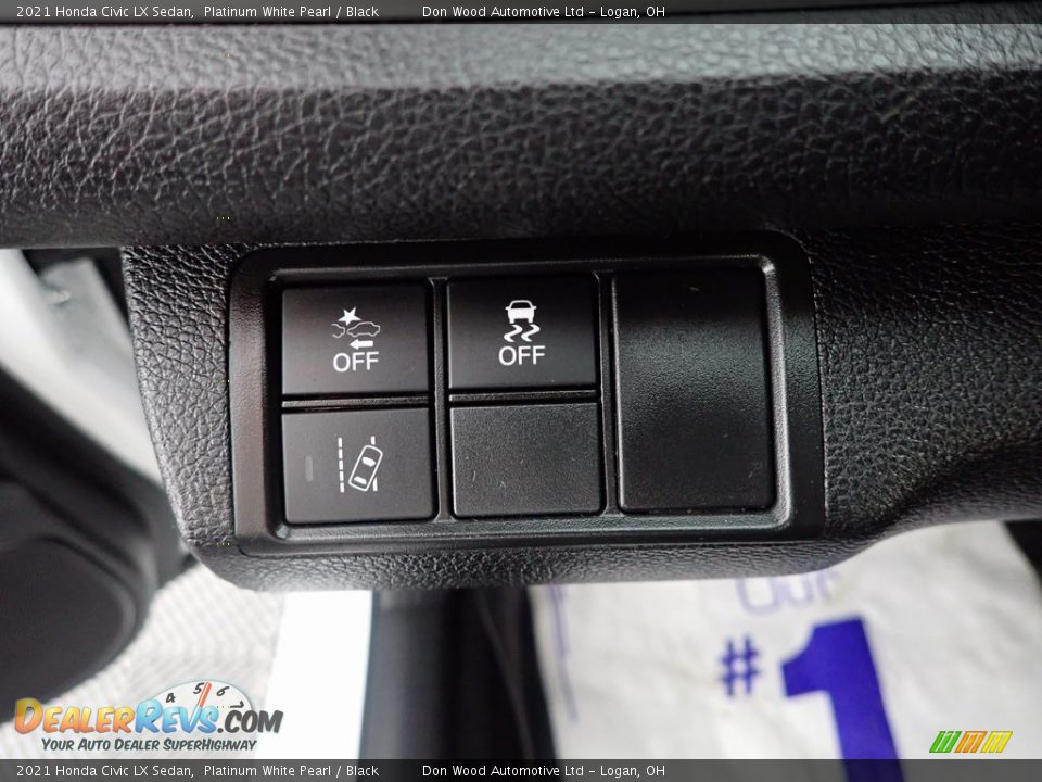 2021 Honda Civic LX Sedan Platinum White Pearl / Black Photo #14