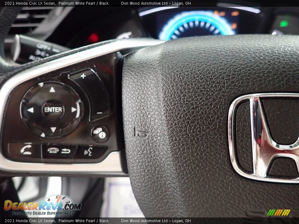 2021 Honda Civic LX Sedan Platinum White Pearl / Black Photo #15
