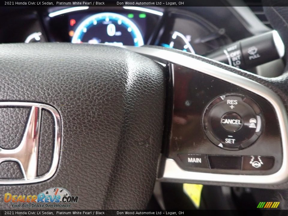 2021 Honda Civic LX Sedan Platinum White Pearl / Black Photo #16