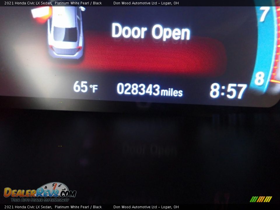 2021 Honda Civic LX Sedan Platinum White Pearl / Black Photo #28