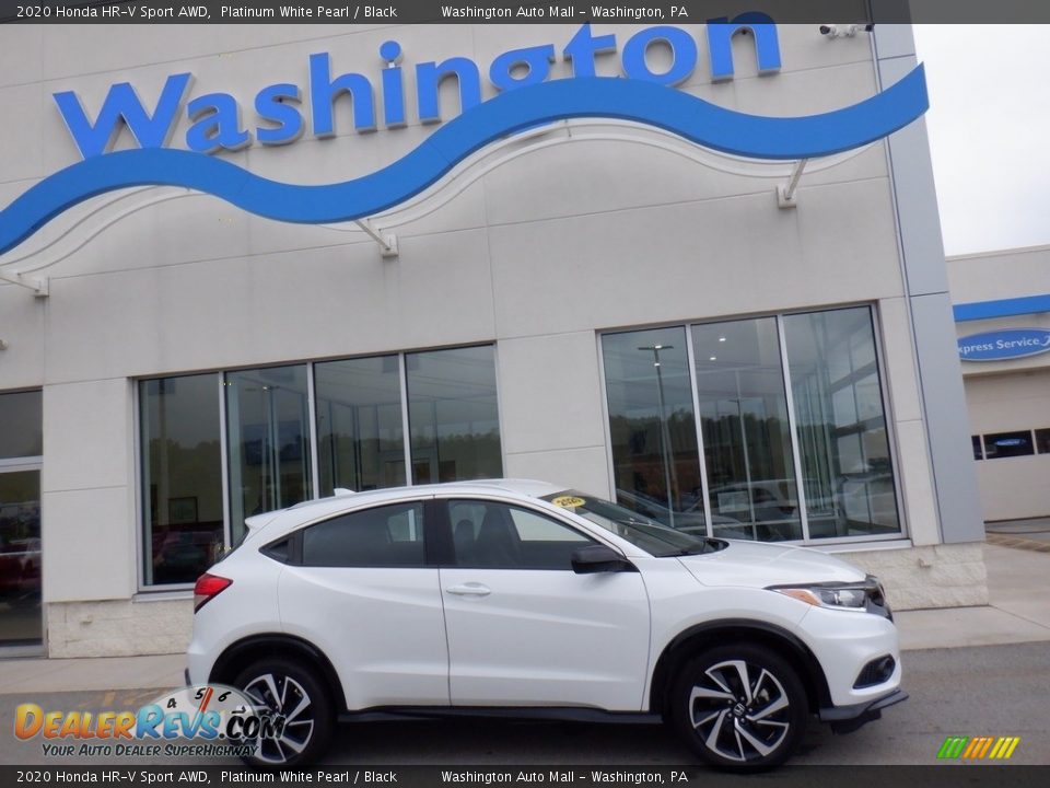 2020 Honda HR-V Sport AWD Platinum White Pearl / Black Photo #1