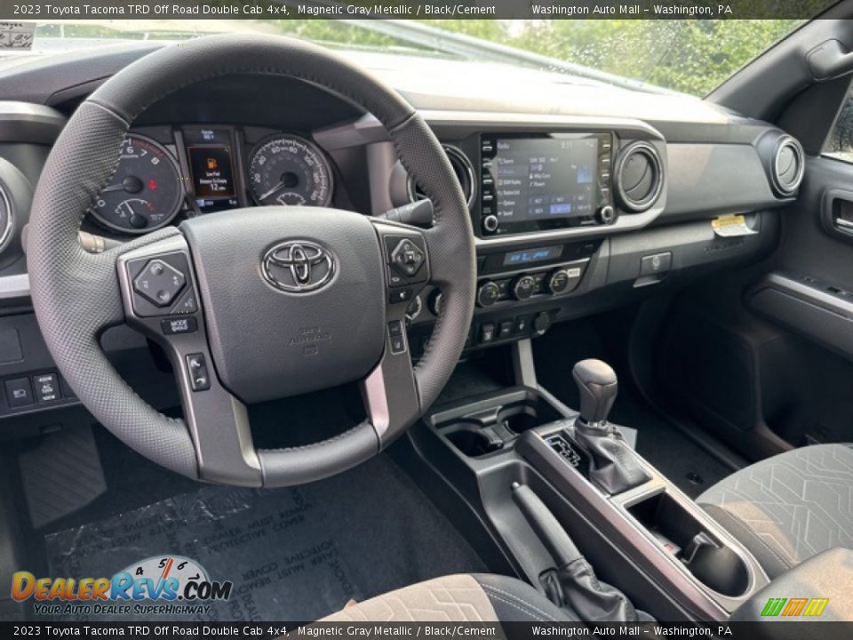 Black/Cement Interior - 2023 Toyota Tacoma TRD Off Road Double Cab 4x4 Photo #3