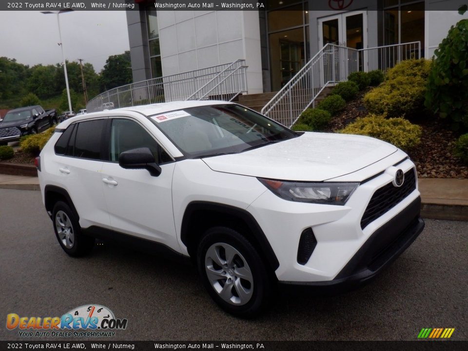 2022 Toyota RAV4 LE AWD White / Nutmeg Photo #1