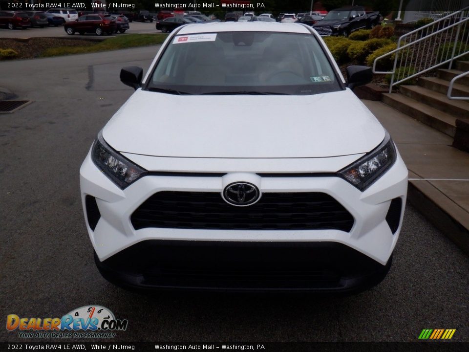 2022 Toyota RAV4 LE AWD White / Nutmeg Photo #11