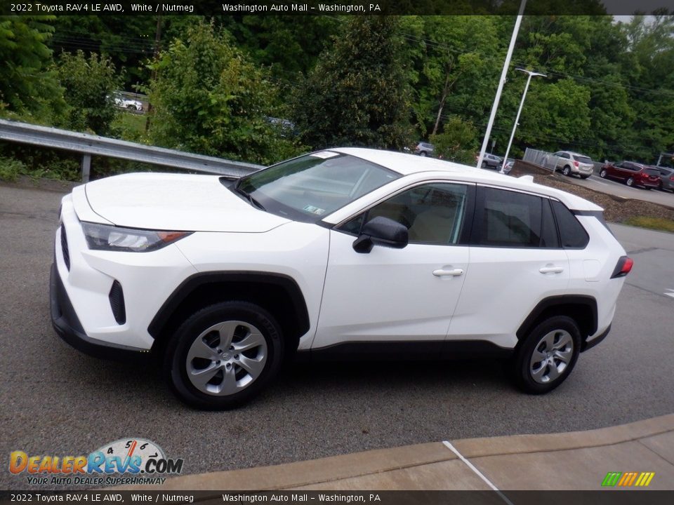 2022 Toyota RAV4 LE AWD White / Nutmeg Photo #13