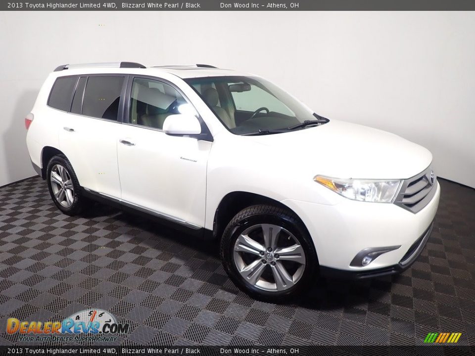 2013 Toyota Highlander Limited 4WD Blizzard White Pearl / Black Photo #8