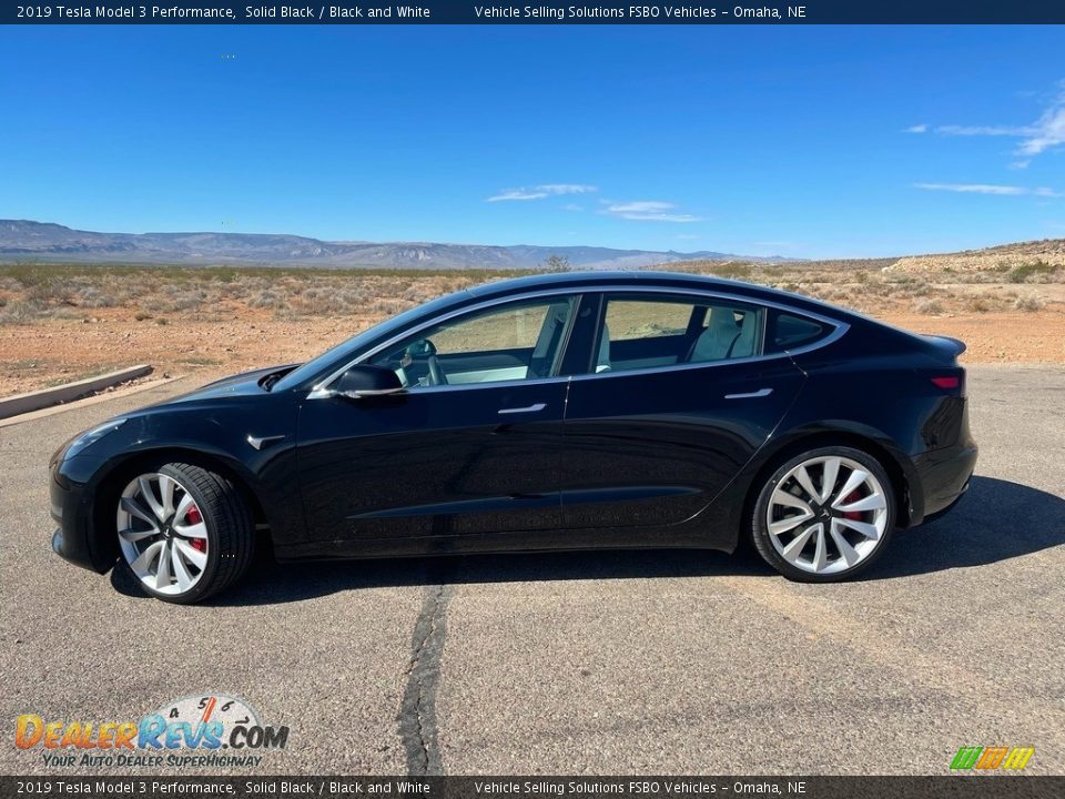 Solid Black 2019 Tesla Model 3 Performance Photo #2