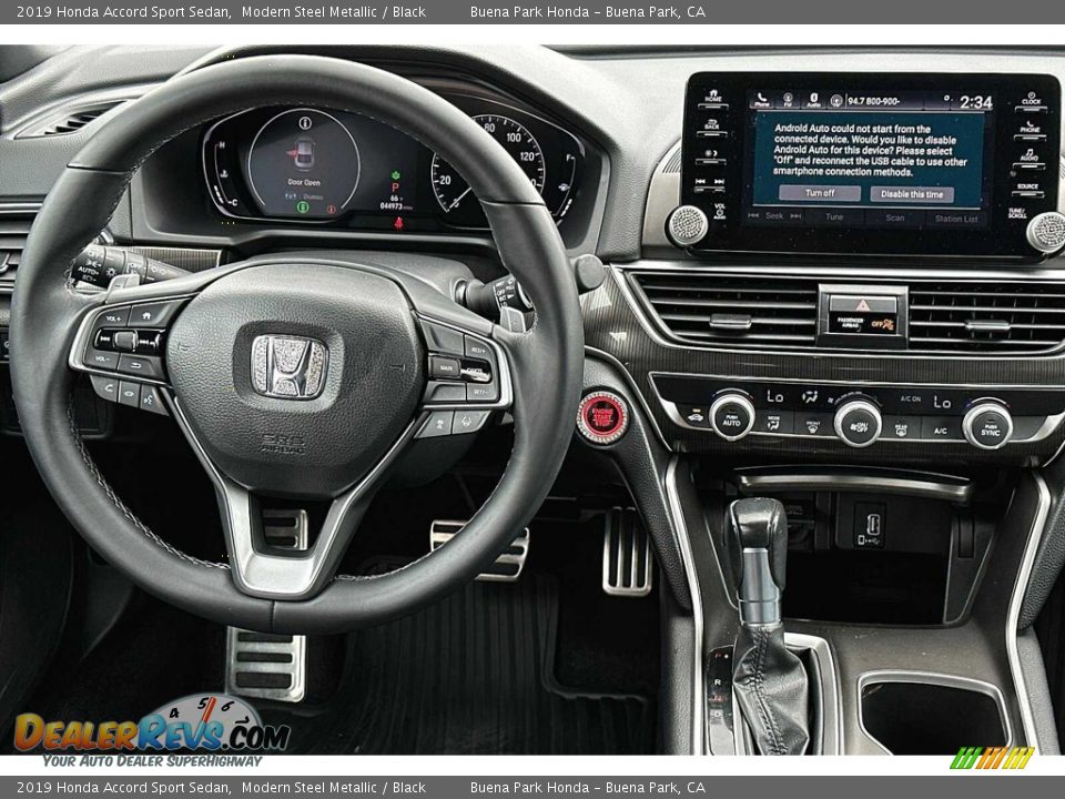 2019 Honda Accord Sport Sedan Modern Steel Metallic / Black Photo #16