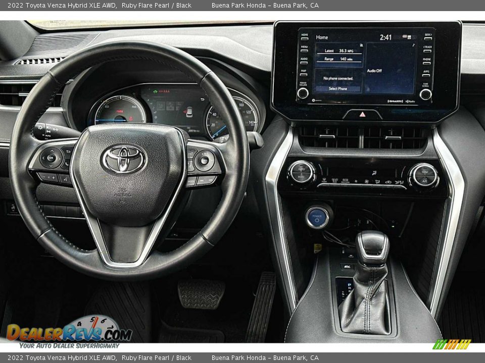 Dashboard of 2022 Toyota Venza Hybrid XLE AWD Photo #17