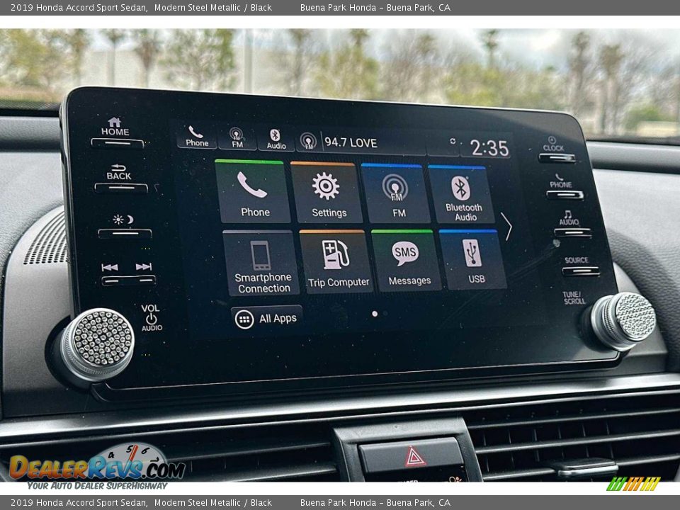 2019 Honda Accord Sport Sedan Modern Steel Metallic / Black Photo #21