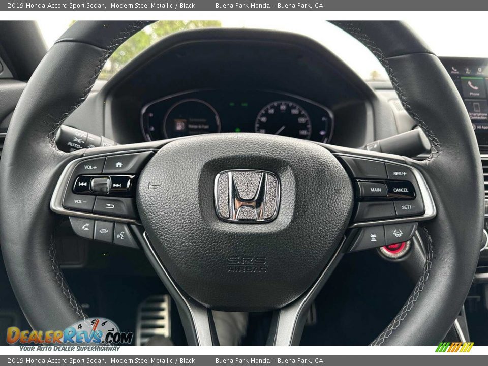 2019 Honda Accord Sport Sedan Modern Steel Metallic / Black Photo #26