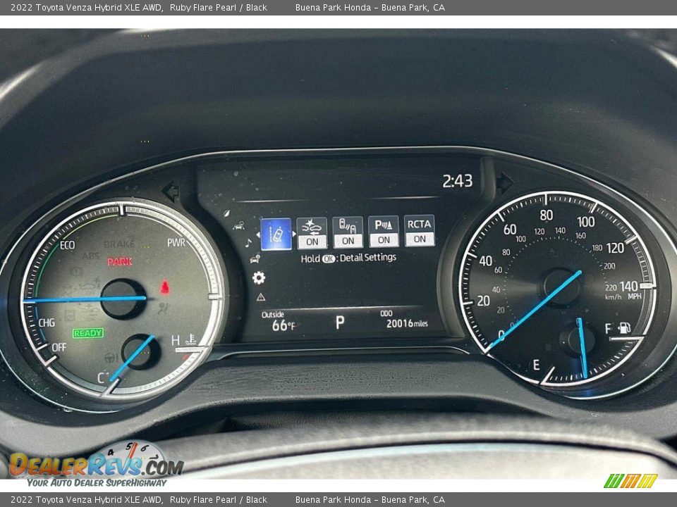 2022 Toyota Venza Hybrid XLE AWD Gauges Photo #33