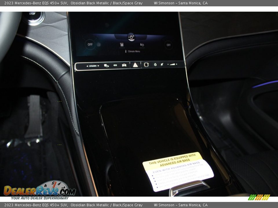 2023 Mercedes-Benz EQS 450+ SUV Obsidian Black Metallic / Black/Space Gray Photo #24