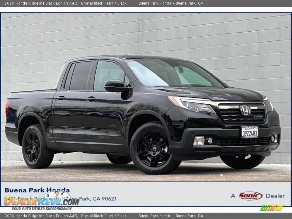 2020 Honda Ridgeline Black Edition AWD Crystal Black Pearl / Black Photo #1