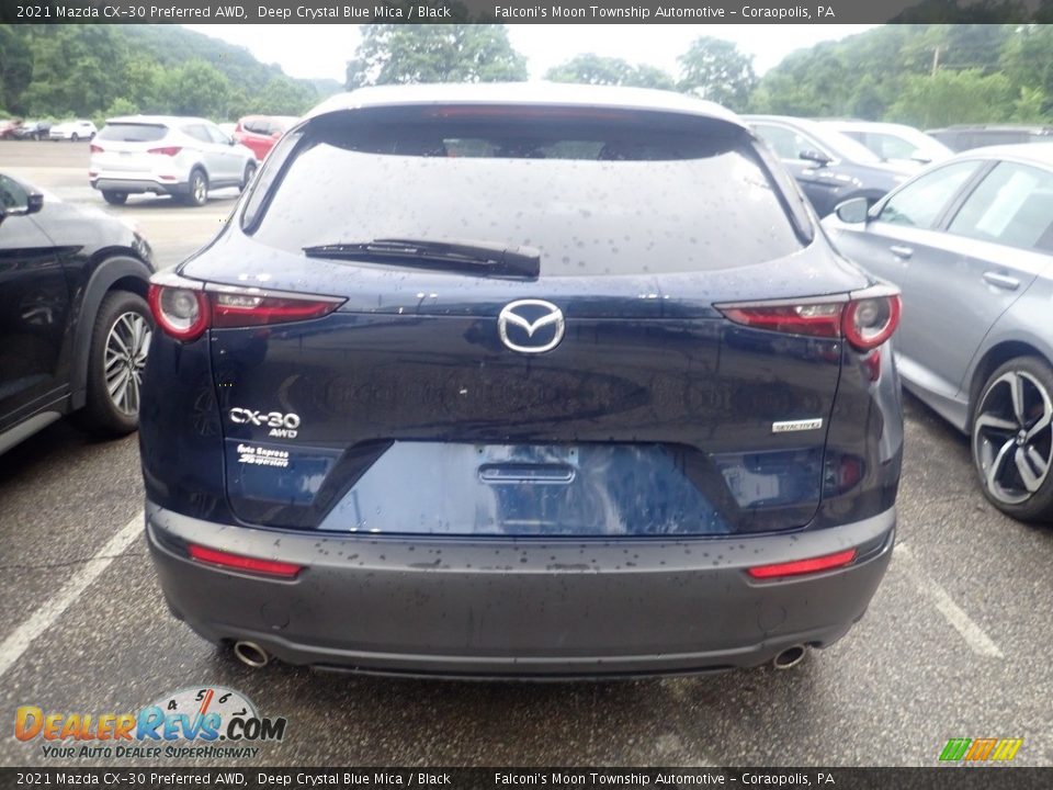 2021 Mazda CX-30 Preferred AWD Deep Crystal Blue Mica / Black Photo #3