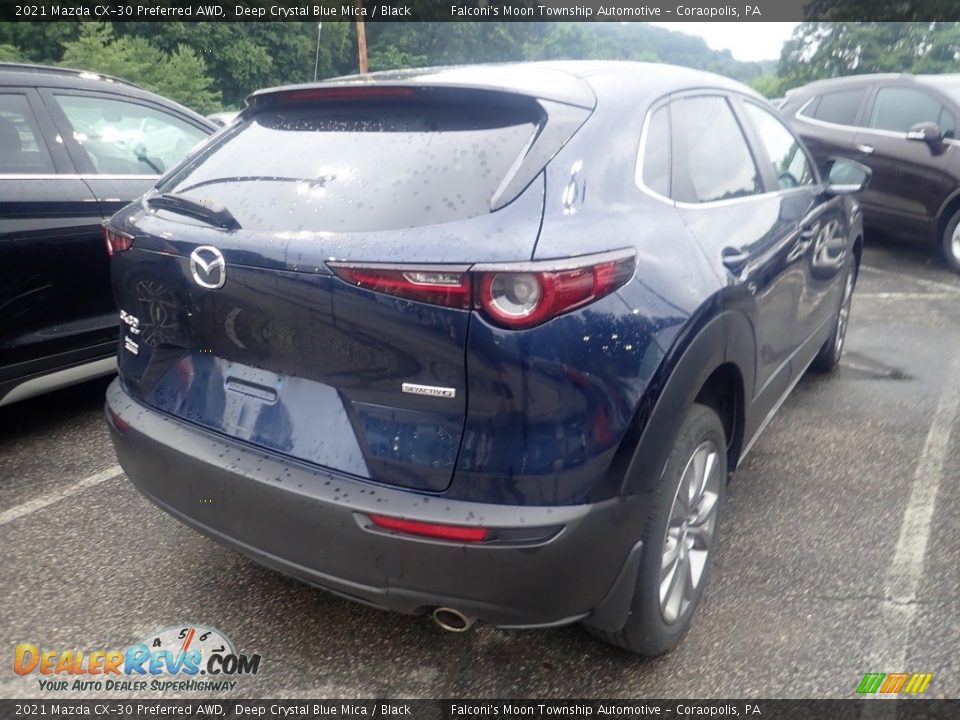 2021 Mazda CX-30 Preferred AWD Deep Crystal Blue Mica / Black Photo #4