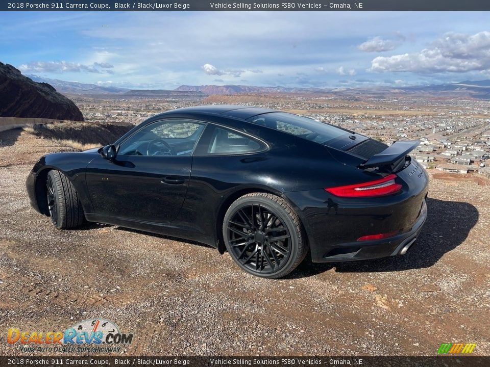 2018 Porsche 911 Carrera Coupe Black / Black/Luxor Beige Photo #4