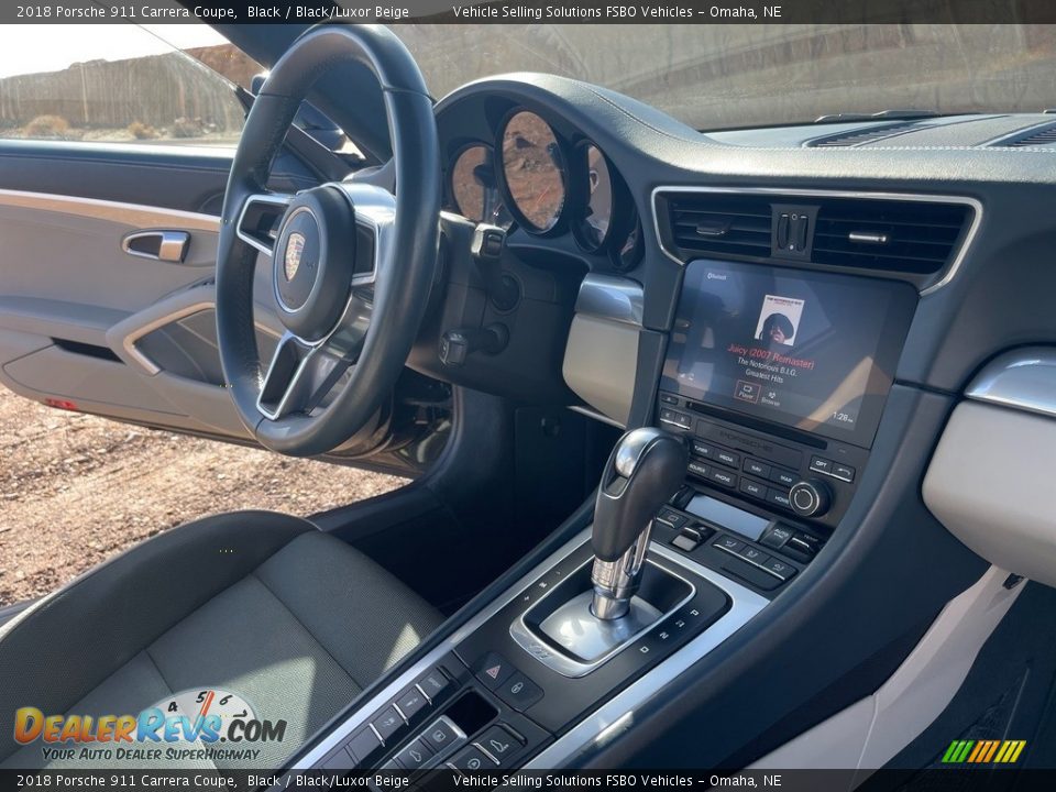 2018 Porsche 911 Carrera Coupe Black / Black/Luxor Beige Photo #10