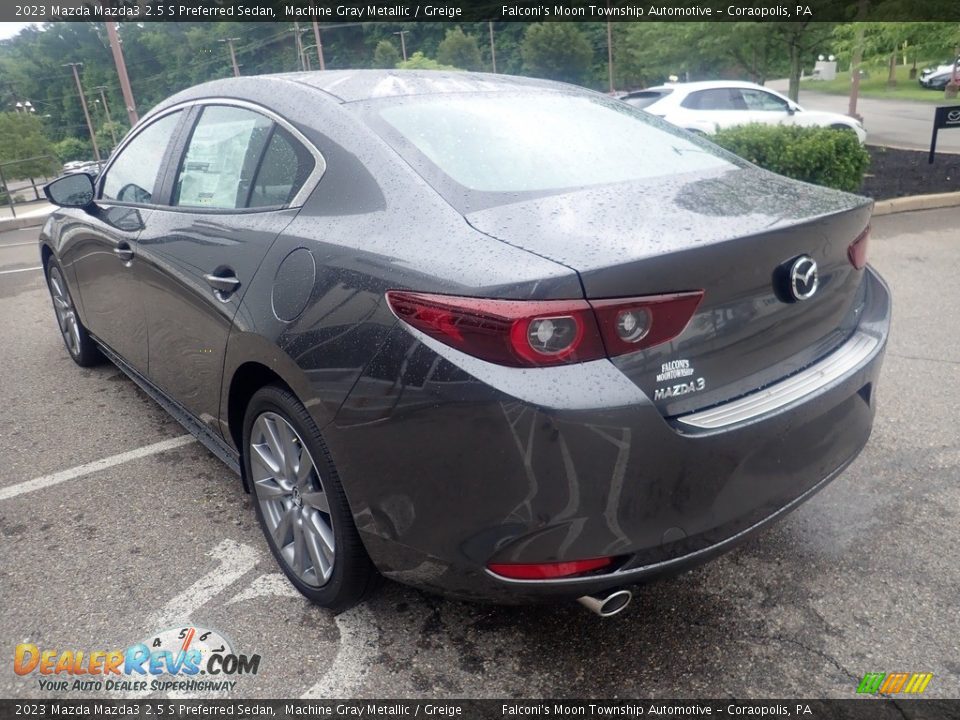 2023 Mazda Mazda3 2.5 S Preferred Sedan Machine Gray Metallic / Greige Photo #4