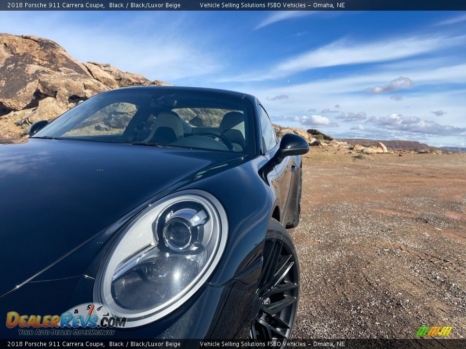 2018 Porsche 911 Carrera Coupe Black / Black/Luxor Beige Photo #13