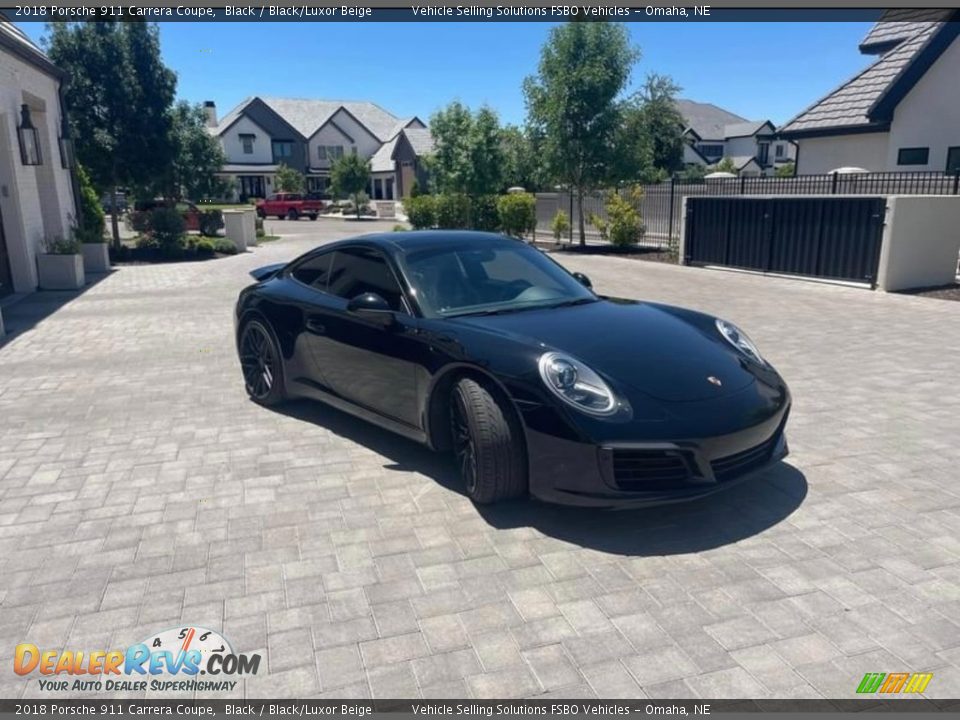 2018 Porsche 911 Carrera Coupe Black / Black/Luxor Beige Photo #20