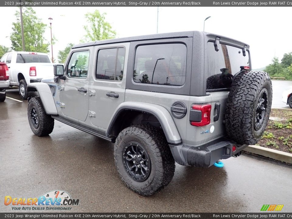 2023 Jeep Wrangler Unlimited Rubicon 4XE 20th Anniversary Hybrid Sting-Gray / 20th Anniversary Red/Black Photo #3