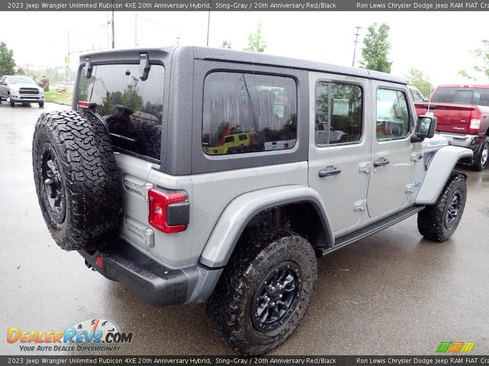 2023 Jeep Wrangler Unlimited Rubicon 4XE 20th Anniversary Hybrid Sting-Gray / 20th Anniversary Red/Black Photo #5