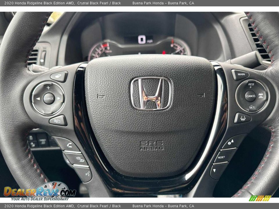 2020 Honda Ridgeline Black Edition AWD Steering Wheel Photo #25