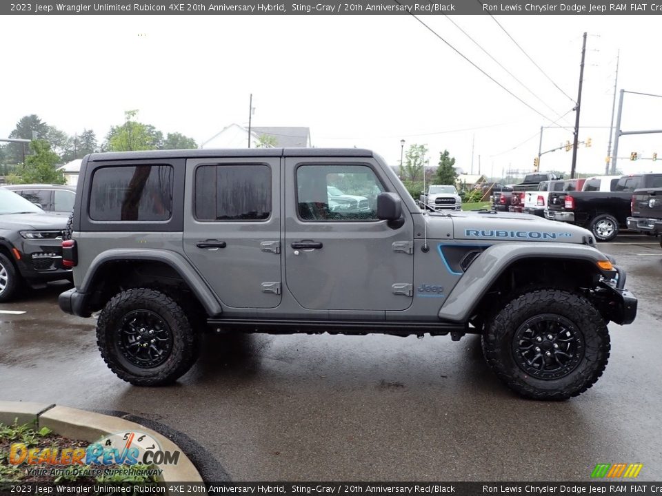 2023 Jeep Wrangler Unlimited Rubicon 4XE 20th Anniversary Hybrid Sting-Gray / 20th Anniversary Red/Black Photo #6