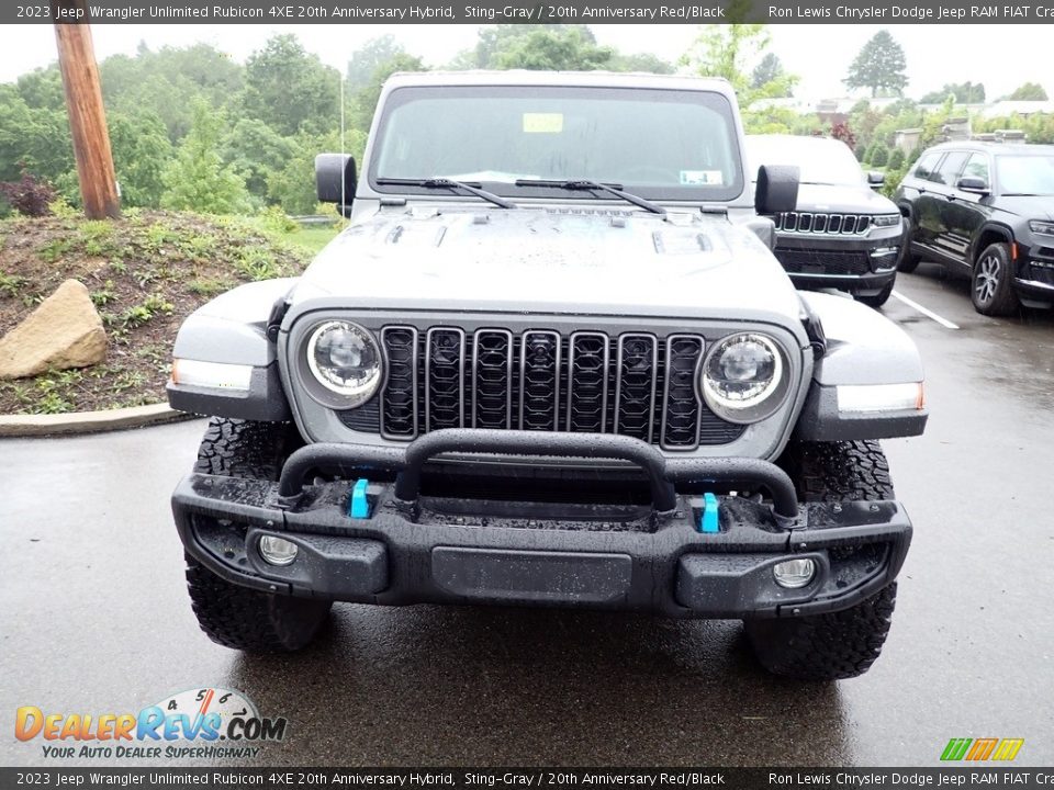 2023 Jeep Wrangler Unlimited Rubicon 4XE 20th Anniversary Hybrid Sting-Gray / 20th Anniversary Red/Black Photo #8