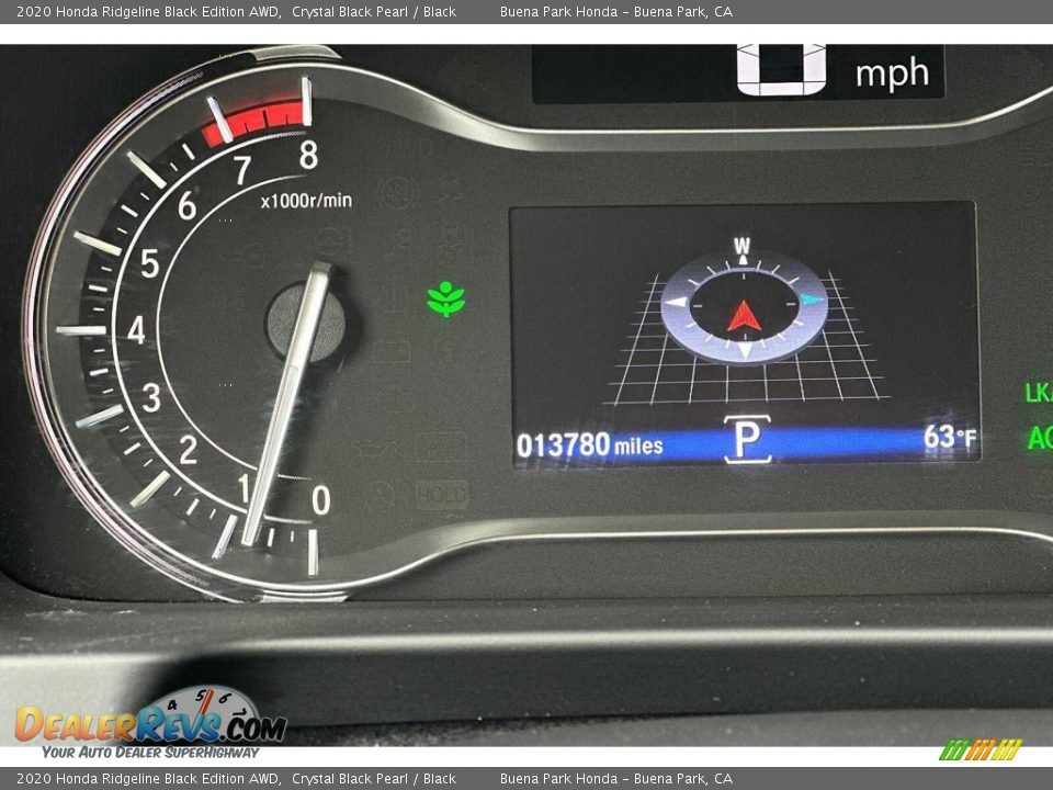 2020 Honda Ridgeline Black Edition AWD Gauges Photo #29