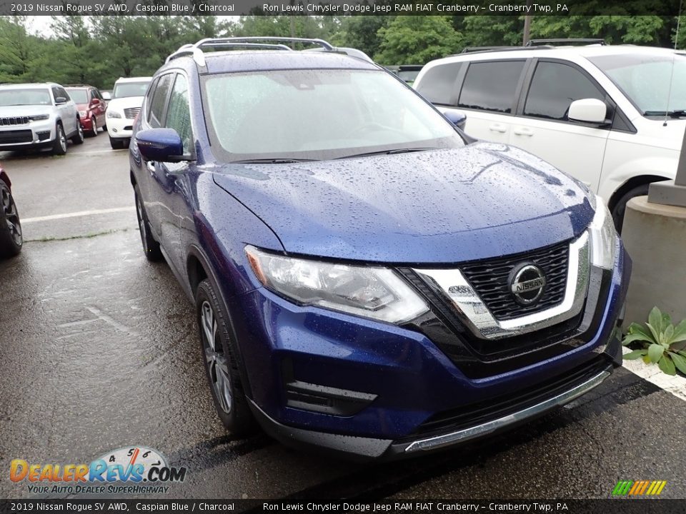 2019 Nissan Rogue SV AWD Caspian Blue / Charcoal Photo #2