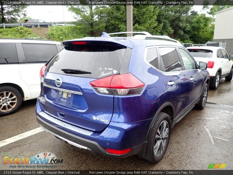 2019 Nissan Rogue SV AWD Caspian Blue / Charcoal Photo #3