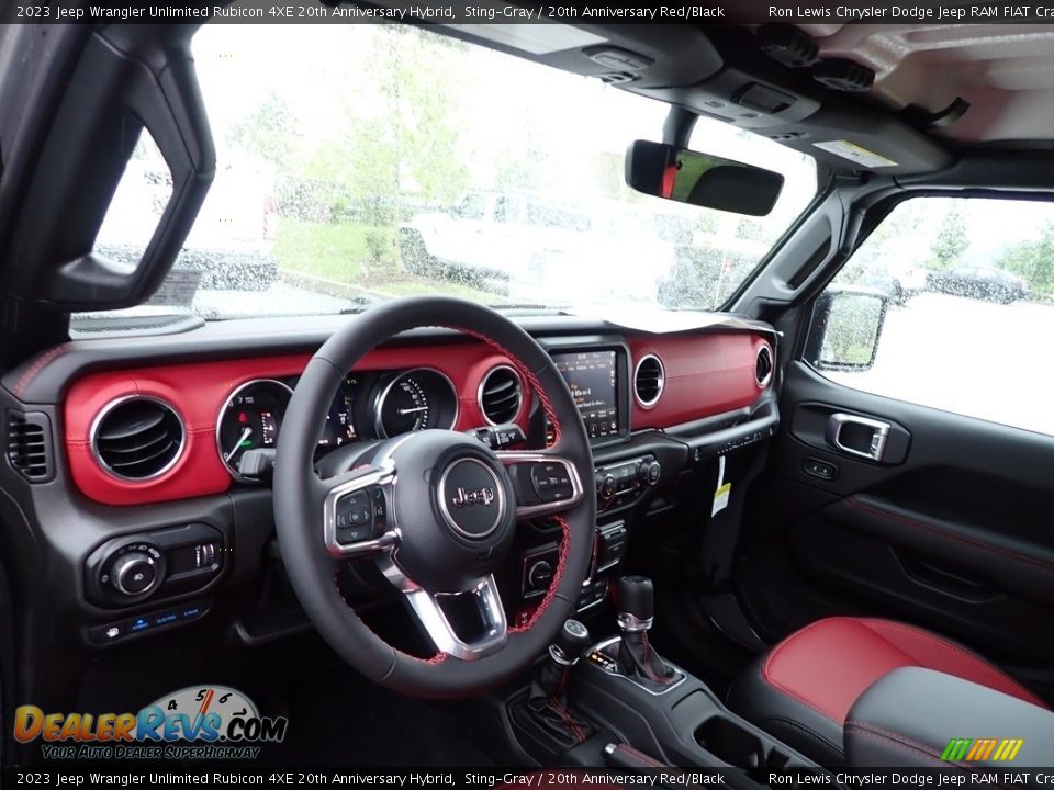 2023 Jeep Wrangler Unlimited Rubicon 4XE 20th Anniversary Hybrid Sting-Gray / 20th Anniversary Red/Black Photo #13