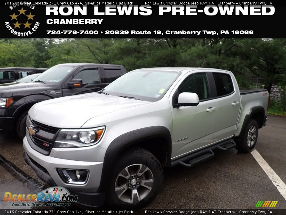 2016 Chevrolet Colorado Z71 Crew Cab 4x4 Silver Ice Metallic / Jet Black Photo #1