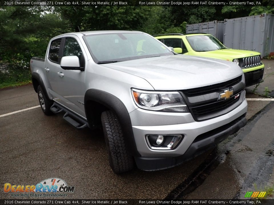 2016 Chevrolet Colorado Z71 Crew Cab 4x4 Silver Ice Metallic / Jet Black Photo #3
