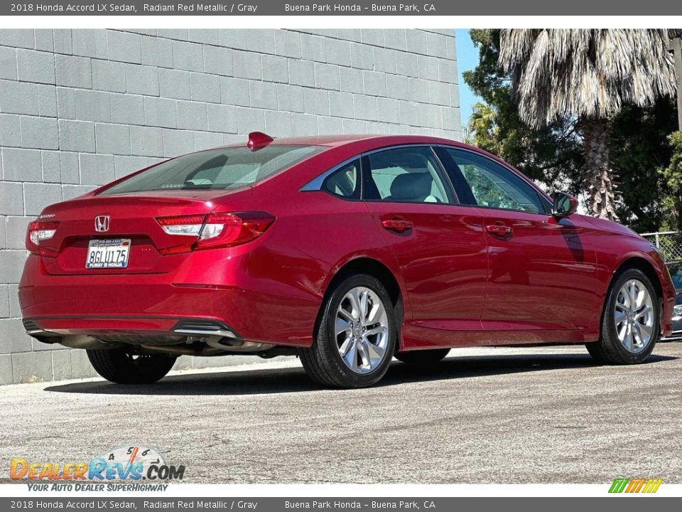 2018 Honda Accord LX Sedan Radiant Red Metallic / Gray Photo #4