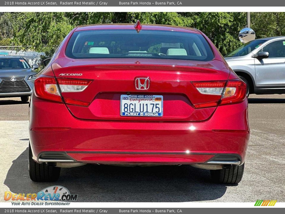 2018 Honda Accord LX Sedan Radiant Red Metallic / Gray Photo #5