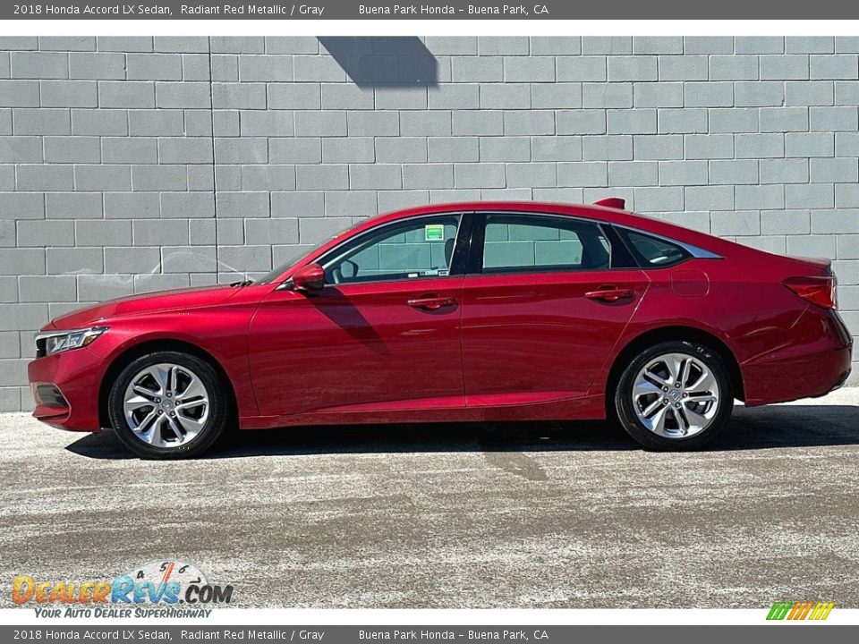 2018 Honda Accord LX Sedan Radiant Red Metallic / Gray Photo #7