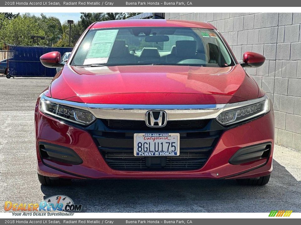 2018 Honda Accord LX Sedan Radiant Red Metallic / Gray Photo #9