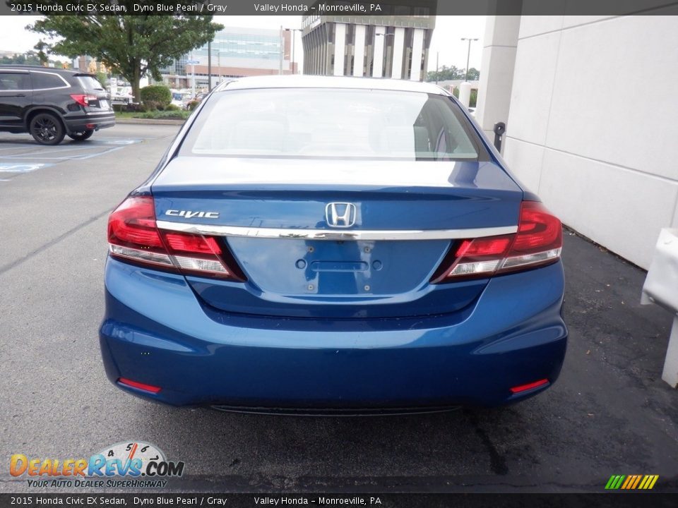 2015 Honda Civic EX Sedan Dyno Blue Pearl / Gray Photo #8