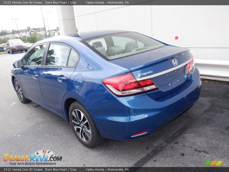 2015 Honda Civic EX Sedan Dyno Blue Pearl / Gray Photo #9