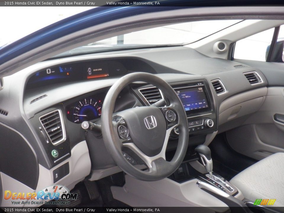 2015 Honda Civic EX Sedan Dyno Blue Pearl / Gray Photo #11