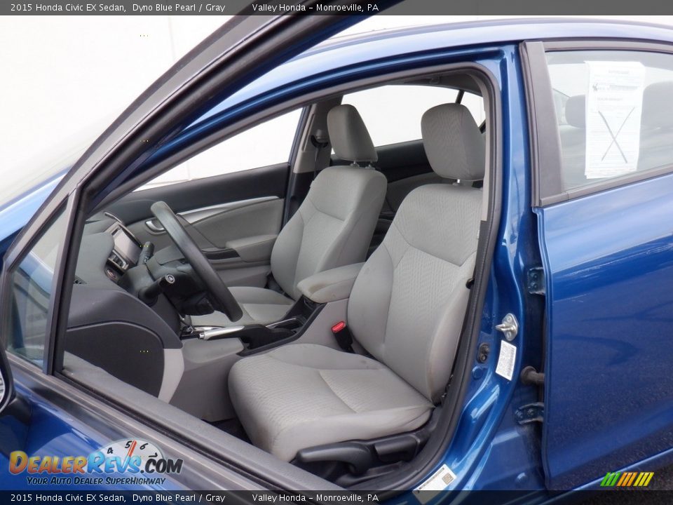 2015 Honda Civic EX Sedan Dyno Blue Pearl / Gray Photo #13