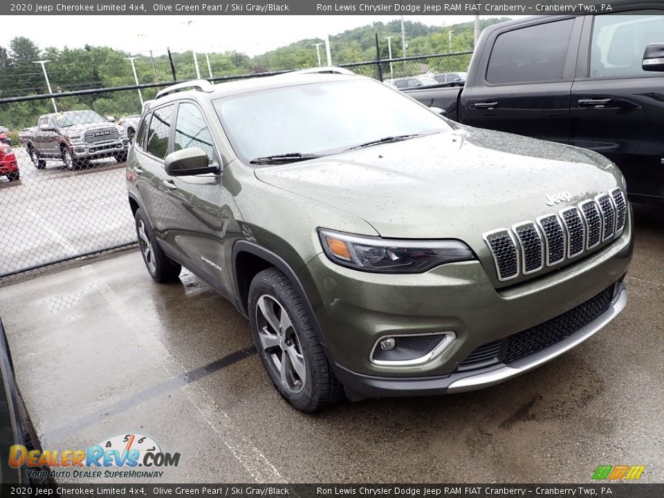 2020 Jeep Cherokee Limited 4x4 Olive Green Pearl / Ski Gray/Black Photo #3