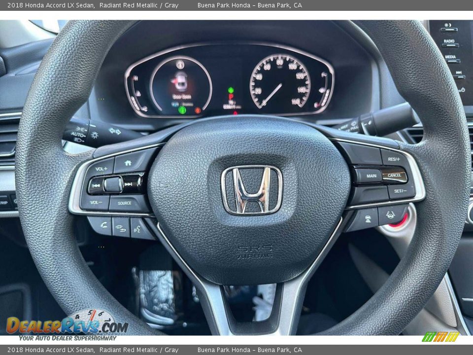 2018 Honda Accord LX Sedan Radiant Red Metallic / Gray Photo #24