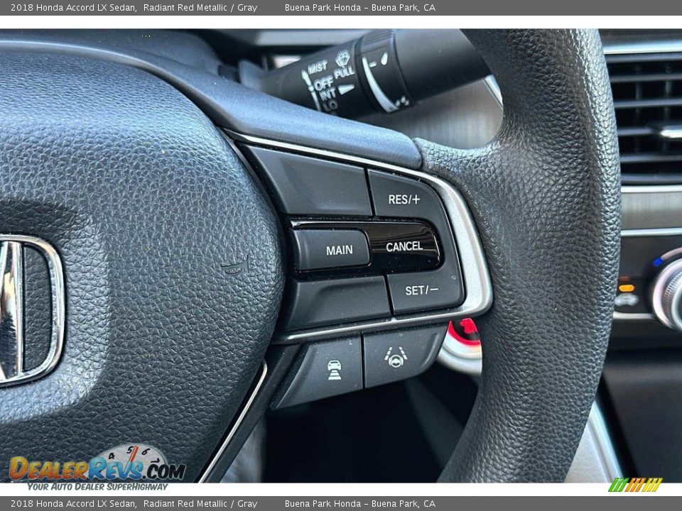 2018 Honda Accord LX Sedan Radiant Red Metallic / Gray Photo #26