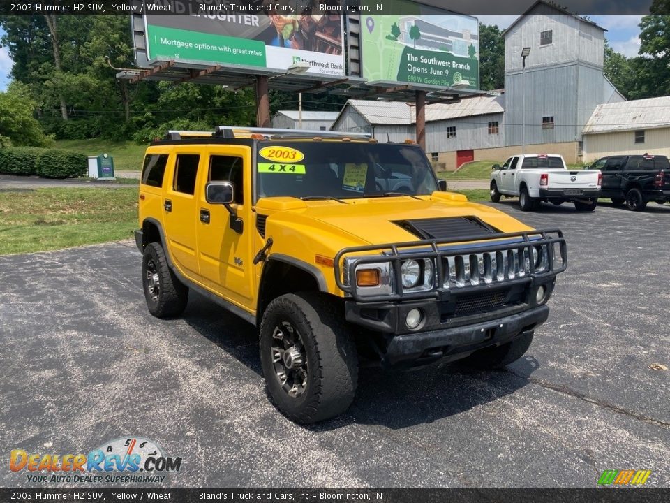 2003 Hummer H2 SUV Yellow / Wheat Photo #6