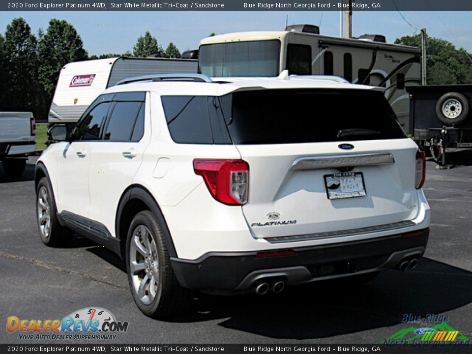 2020 Ford Explorer Platinum 4WD Star White Metallic Tri-Coat / Sandstone Photo #3